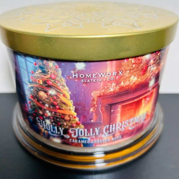 HomeWorx by Slatkin Holly Jolly Christmas 4-Wick 18oz Candle - Picture 1 of 5